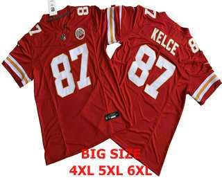Men%27s Kansas City Chiefs #87 Travis Kelce Red FUSE Limited Vapor Stitched Jersey